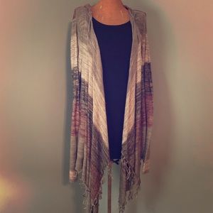 Fringe Hooded Sweater